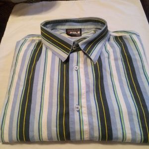 Mens South Pole Blue Striped Shirt 5XL
